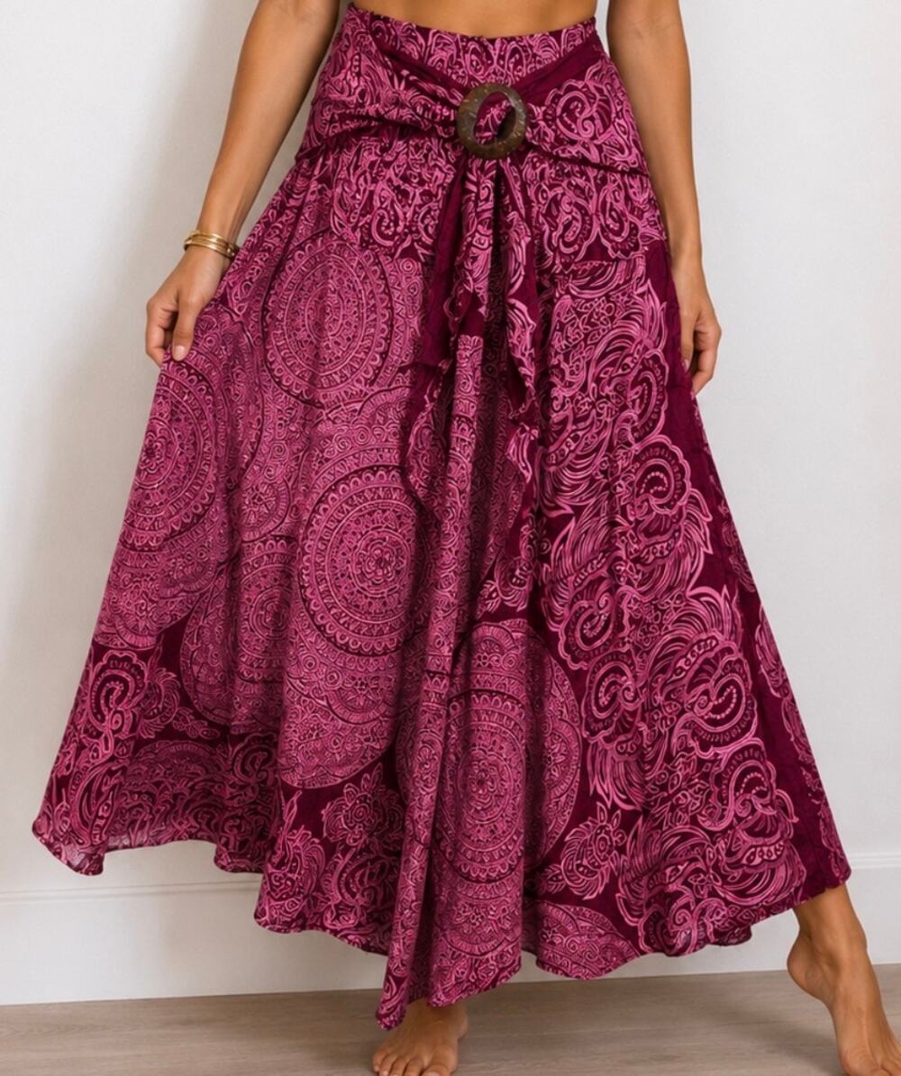 Bohemian Paisley Maxi Skirt